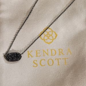 Kendra Scott Elisa Black Druzy Necklace